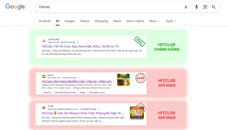 Hẹn Hò Cùng HitClub Làm Sao Để Biết Đâu Là Website Chính Hãng 3 Logo thật Hit.Club sử dụng font và màu sắc nhất quán trên mọi nền tảng, còn logo giả Hit.Club đôi khi thay đổi màu sắc hoặc font.